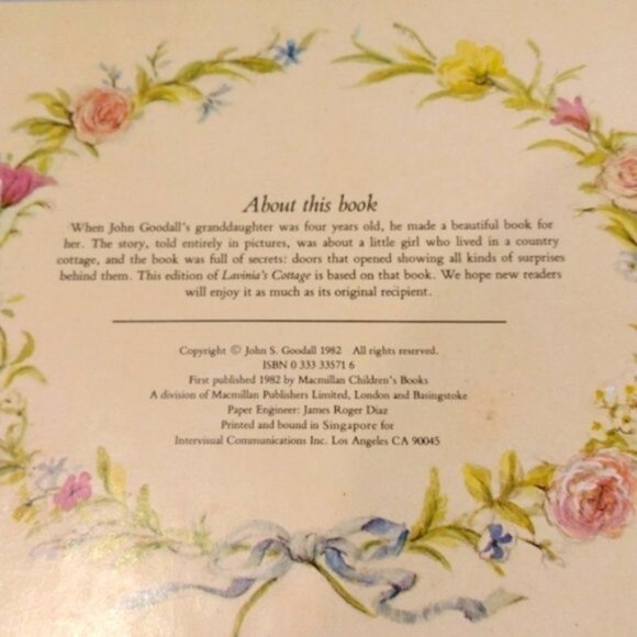 Lavinia's Cottage A Pop-up Story John S. Goodall MacMillan Signed 1st Edit. 1982 - Picture 4 of 10